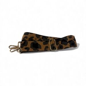 Leopard Print Bag Strap Guitar Style Gold Tone Clasps Adjustable